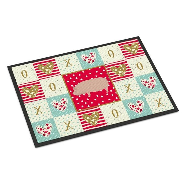 Carolines Treasures 24 x 36 in. Welsh Pig Love Indoor or Outdoor Mat CK5364JMAT